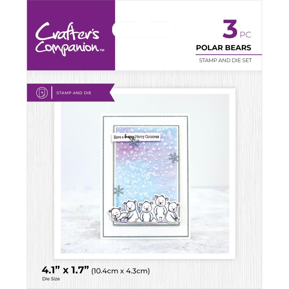 Crafter's Companion Polar Bears Stamp And Die Set cc-std-polb