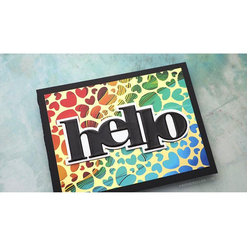 Picket Fence Studios Foiling Toner Card Stock Hues of a Rainbow ft-111 hello | color-code:ALT01