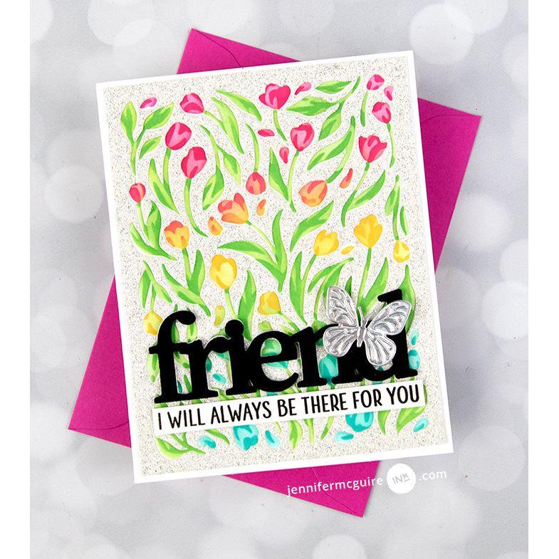 Hero Arts Tulip Pattern Cover Plate Die df179 friend | color-code:ALT01