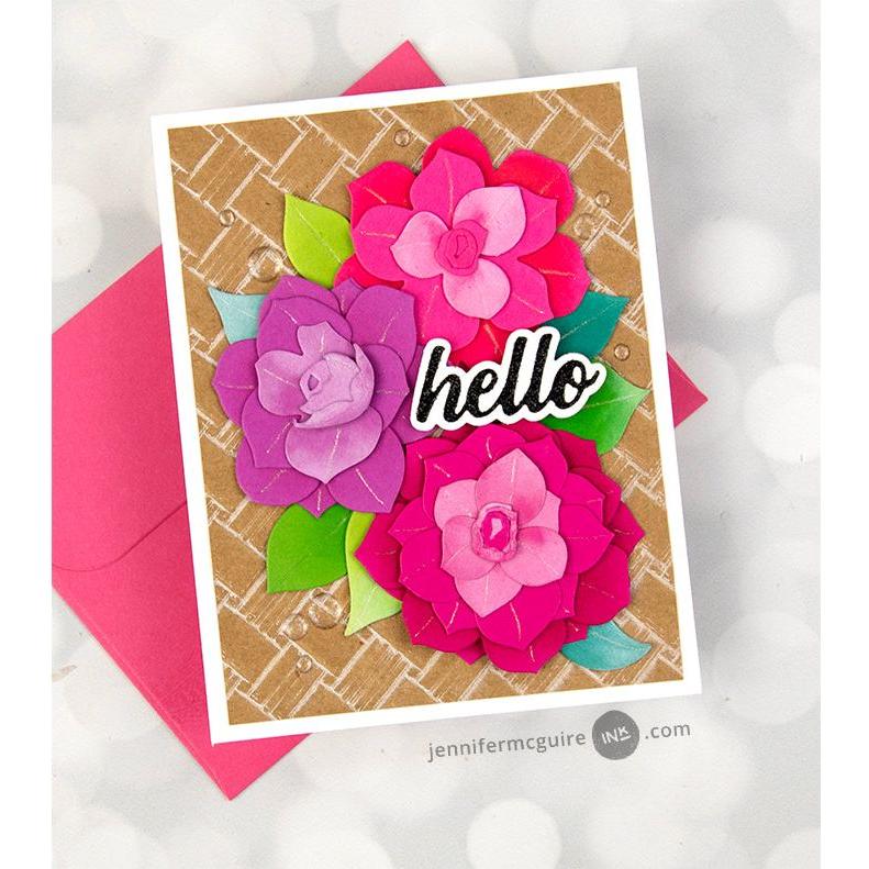 Altenew Natural Wicker Pattern 3D Embossing Folder alt8914 hello | color-code:ALT01