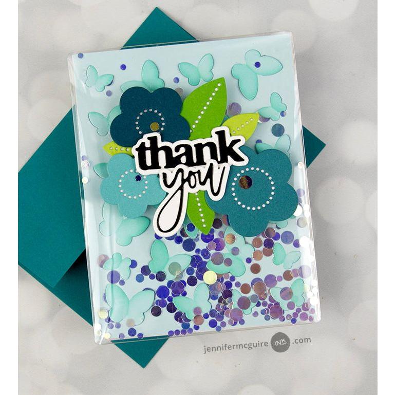 Waffle Flower Duo Tone Butterfly Stencil Set 421328 thank you