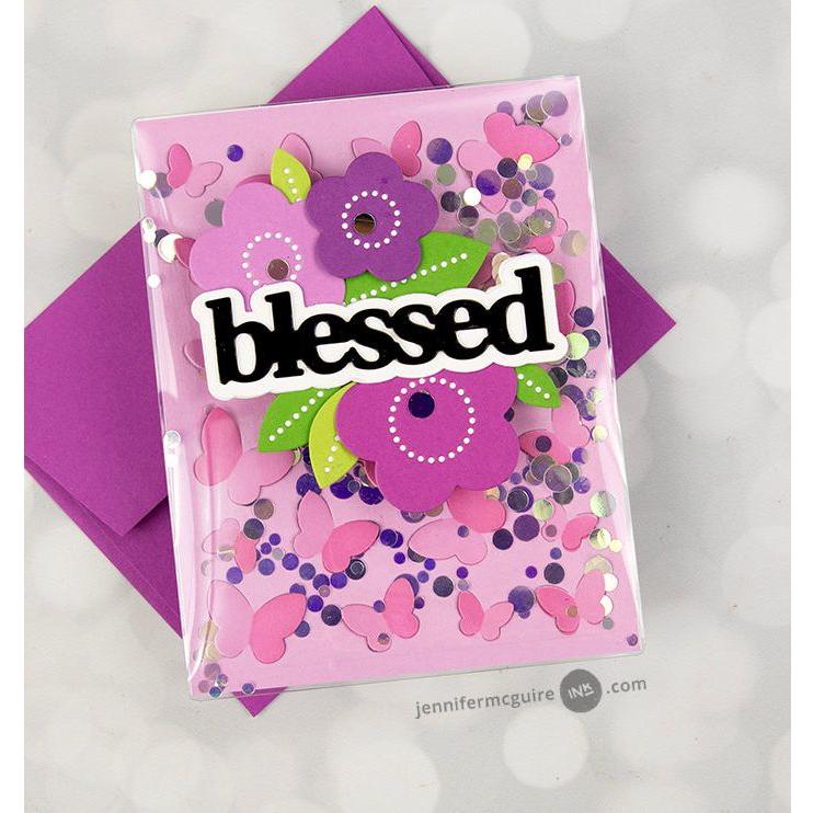 Waffle Flower Blessed Print Die 421554 blessed