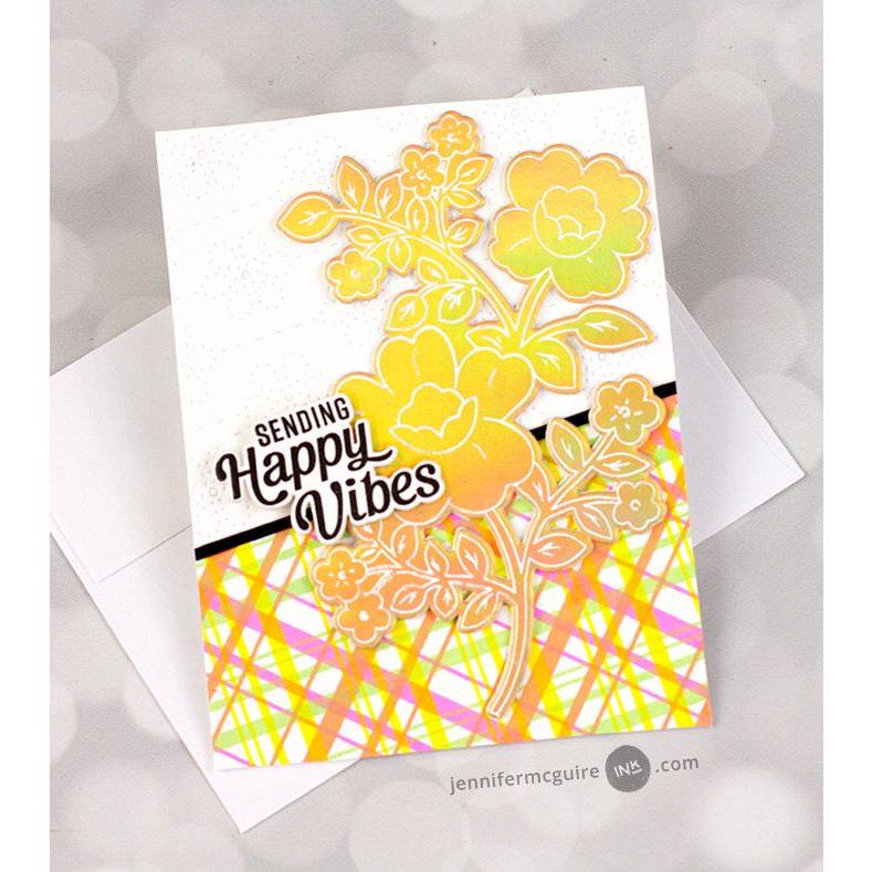 Pinkfresh Studio Never Give Up Dies 242224 Happy Vibes Card | color-code:ALT04