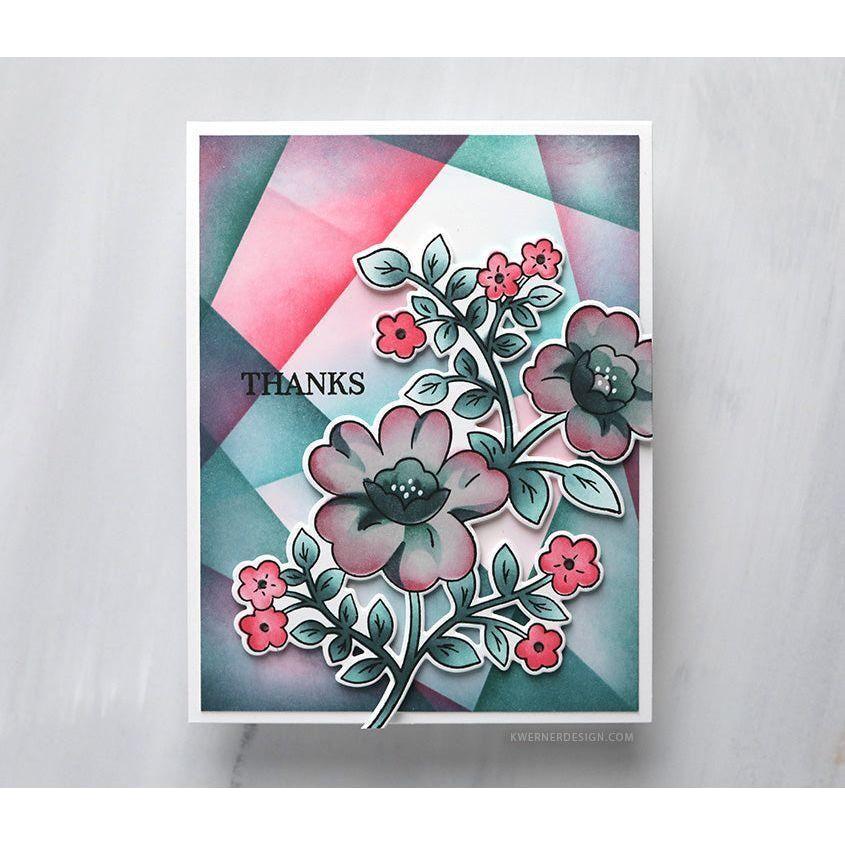 Pinkfresh Studio Never Give Up Bundle Geometric Floral Card | color-code:ALT02