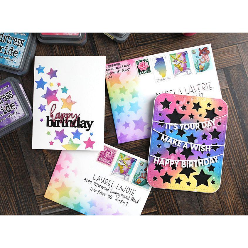 Waffle Flower Print and Script Happy Birthday Dies 421352 stars | color-code:ALT02