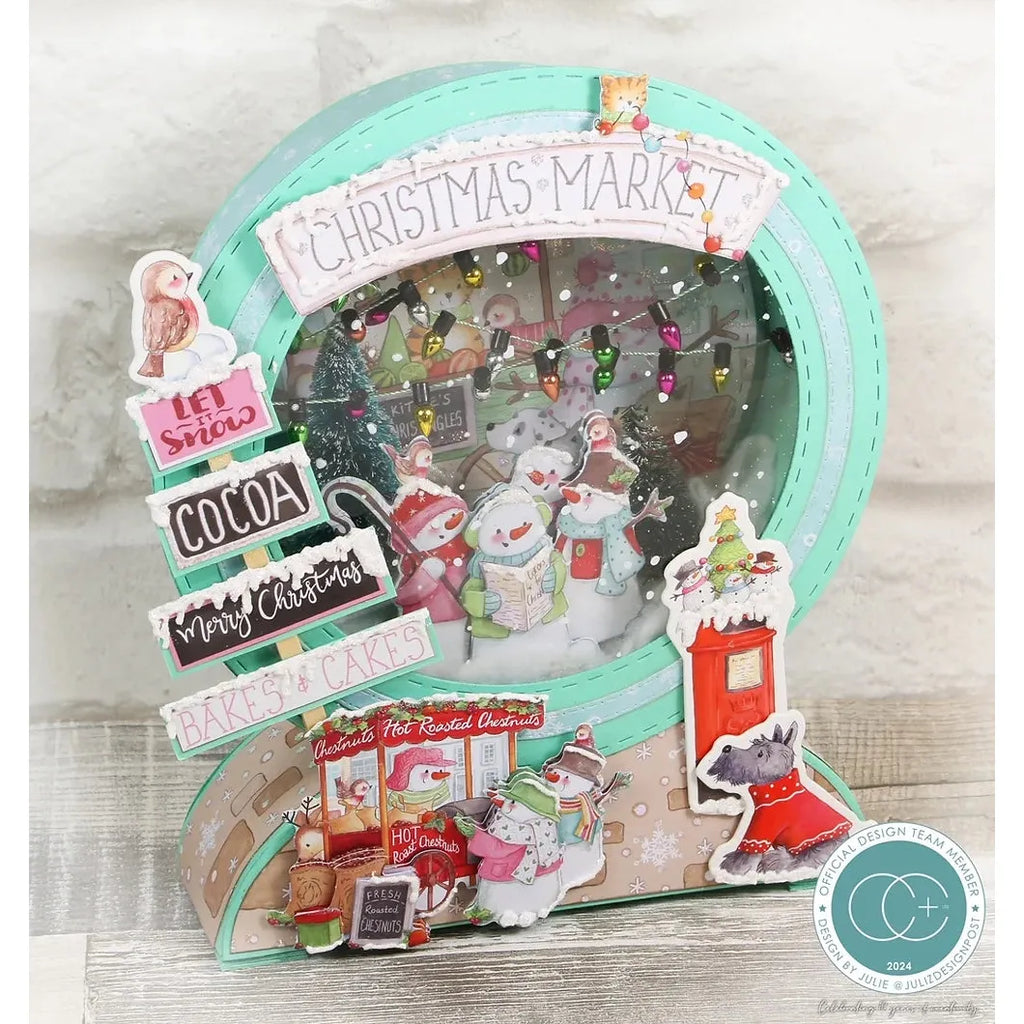 Craft Consortium Christmas Market 3D Decoupage ccdpak015 snowglobe