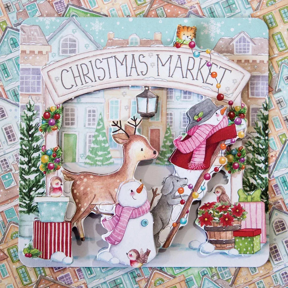 Craft Consortium Christmas Market 3D Decoupage ccdpak015 christmas market