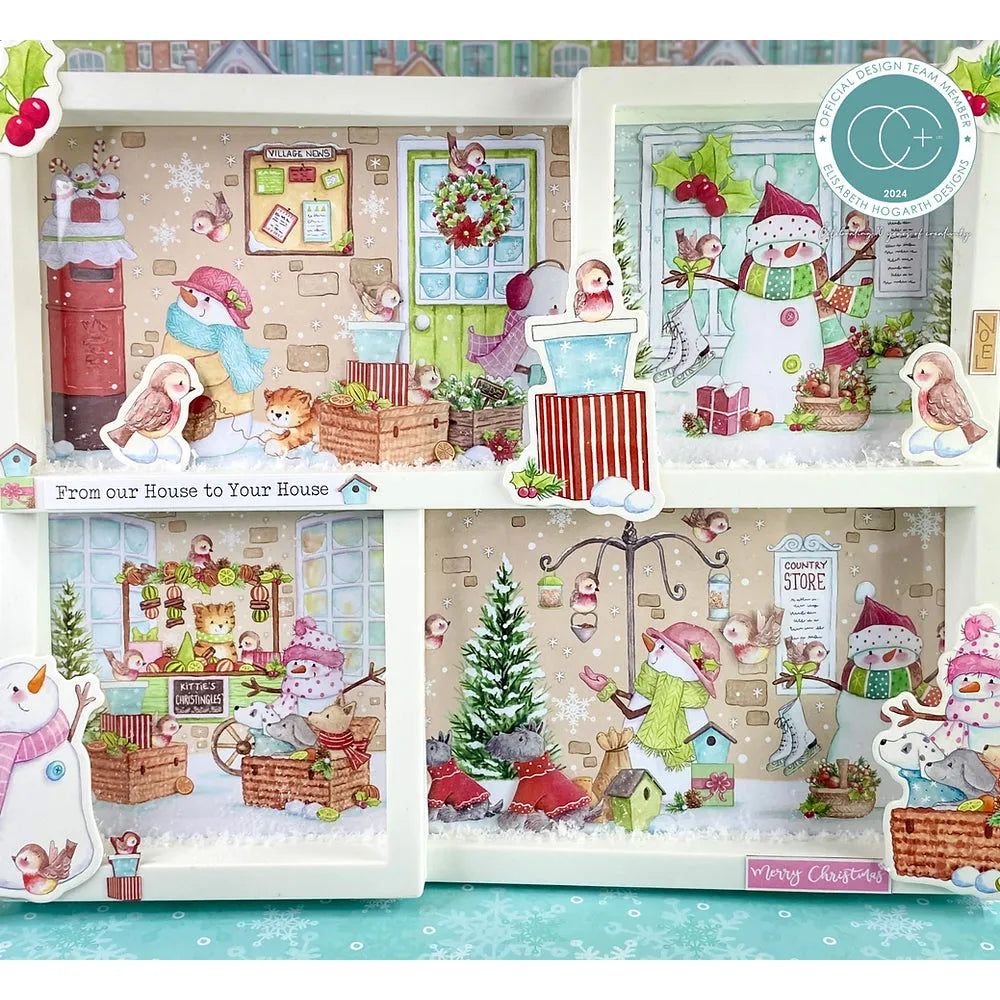 Craft Consortium Christmas Market Christmas Market Chipboard Ephemera Pack cceph012 cute scenes