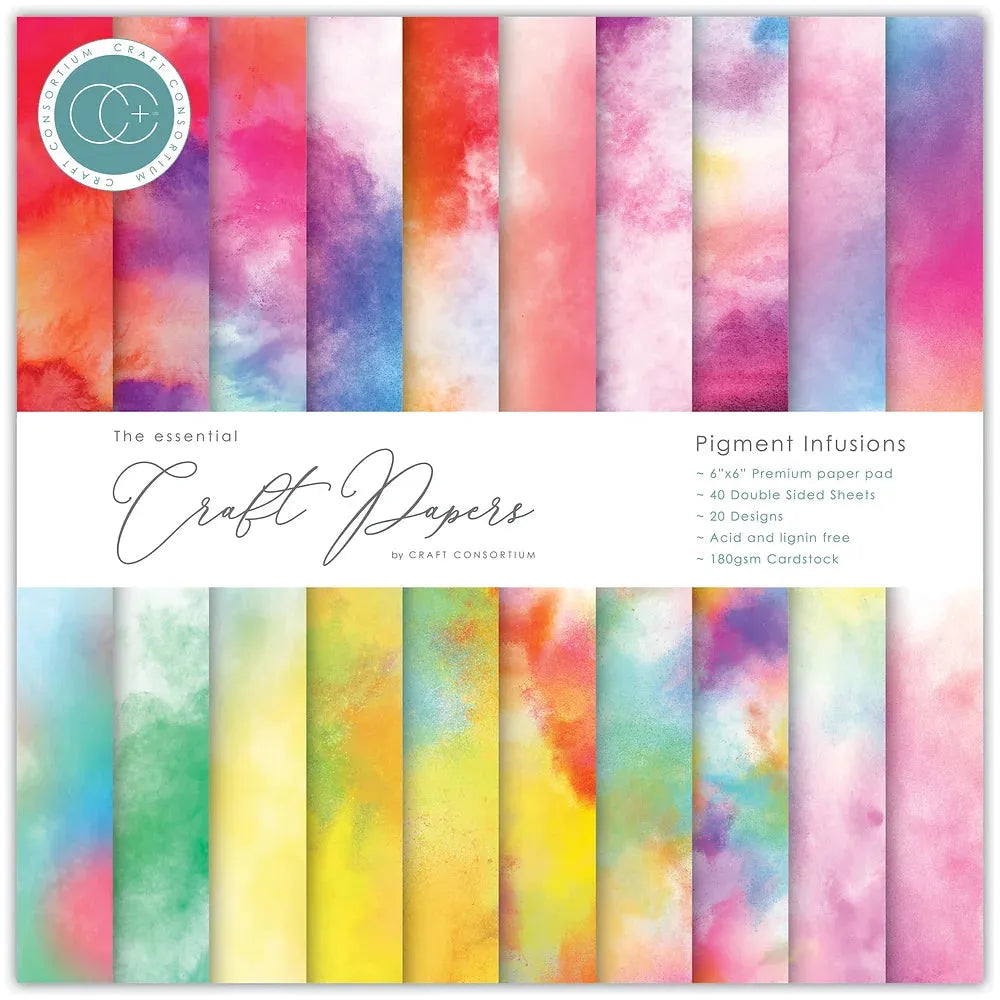 Craft Consortium The Essential Craft Papers Pigment Infusions 6 x 6 Paper Pad ccepad031b