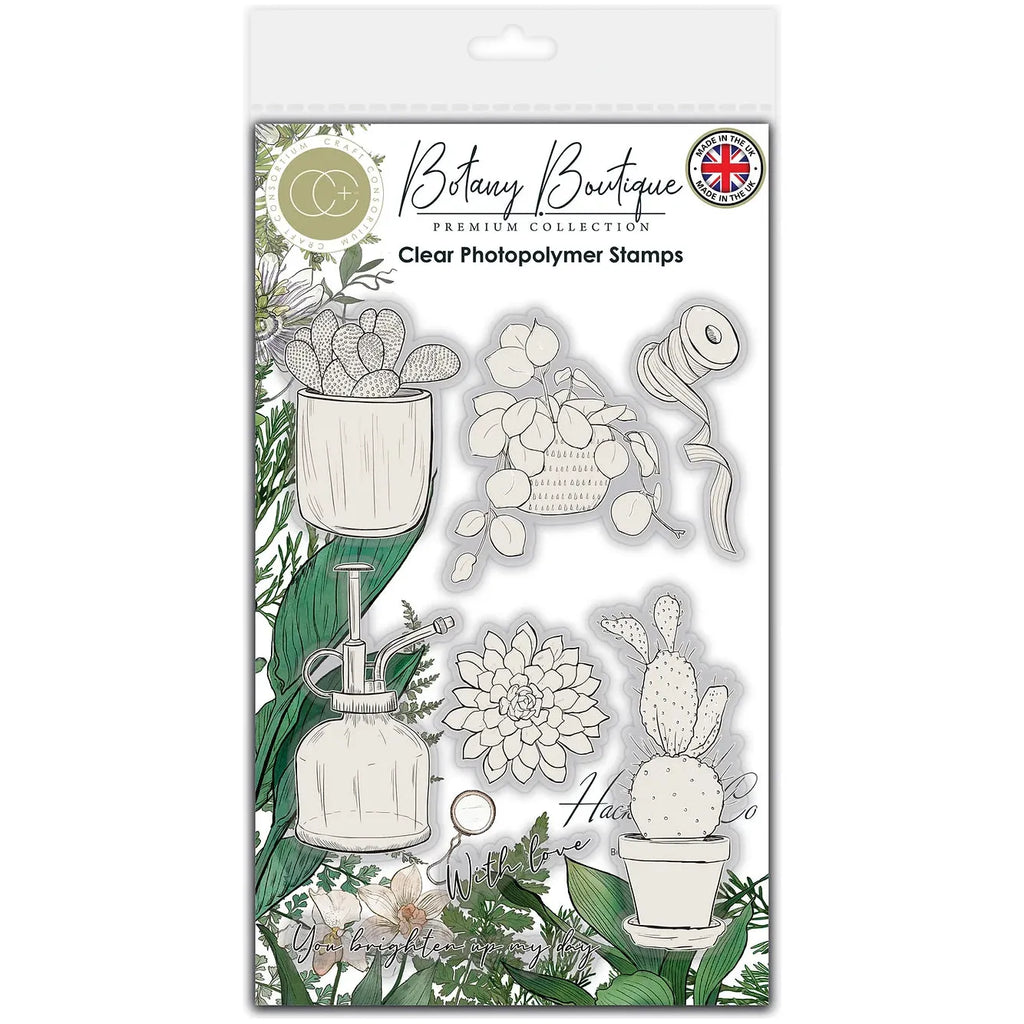 Craft Consortium Botany Boutique Cactus Clear Stamps ccstmp092