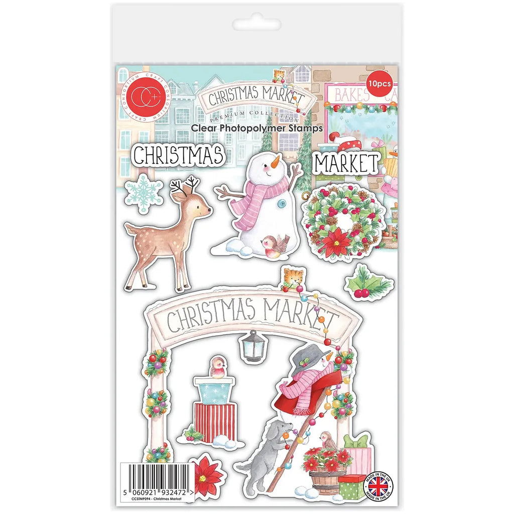 Craft Consortium Christmas Market Clear Stamps ccstmp094