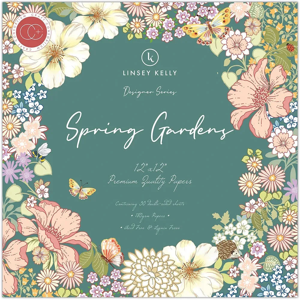 Craft Consortium Spring Gardens 12 x 12 inch Paper Pad ccdpad002