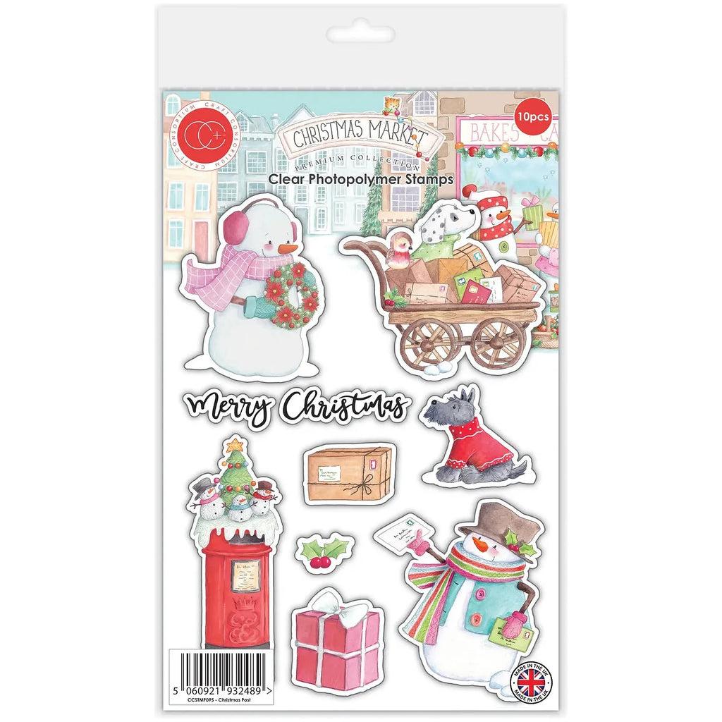 Craft Consortium Christmas Market Christmas Post Clear Stamps ccstmp095