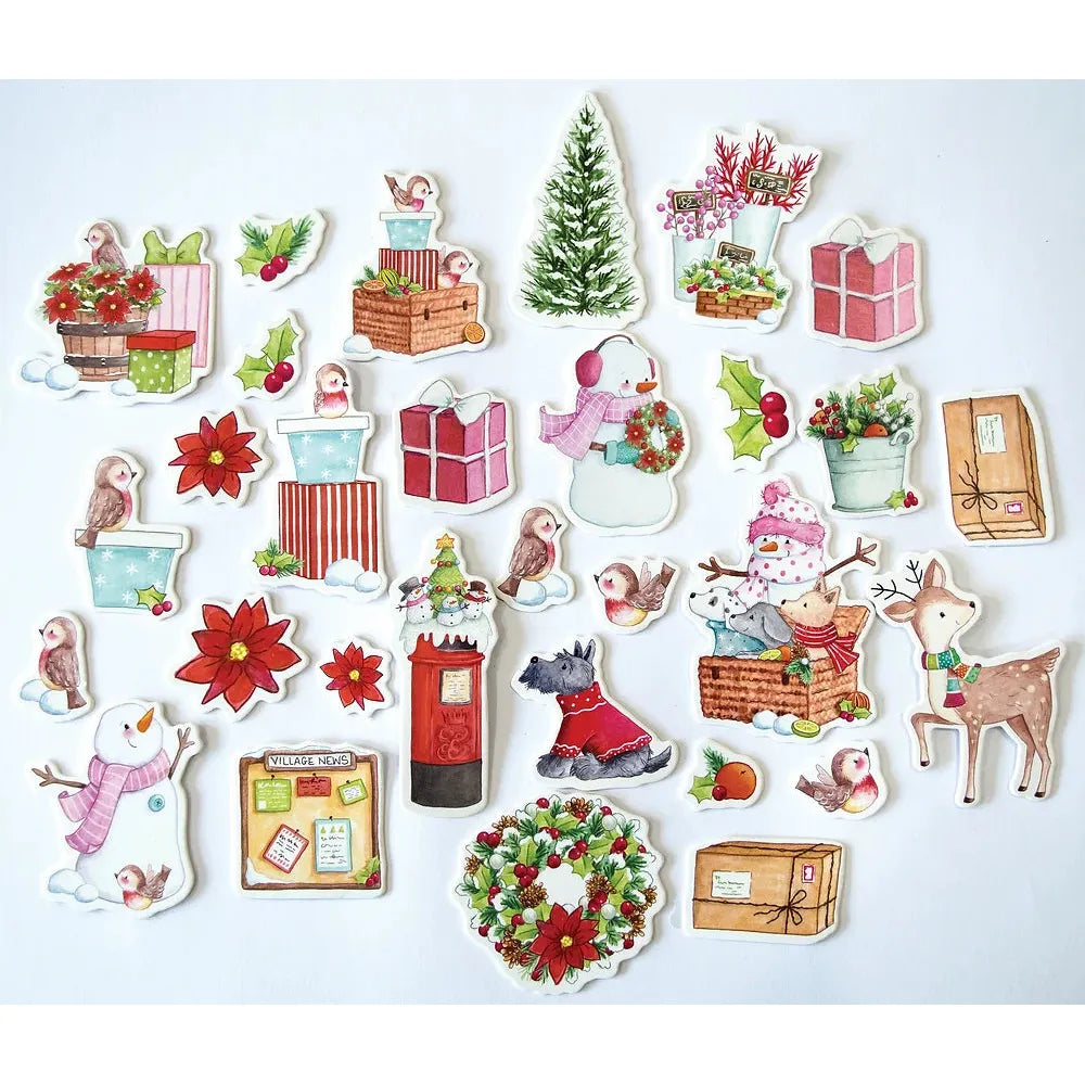 Craft Consortium Christmas Market Christmas Market Chipboard Ephemera Pack cceph012 product image