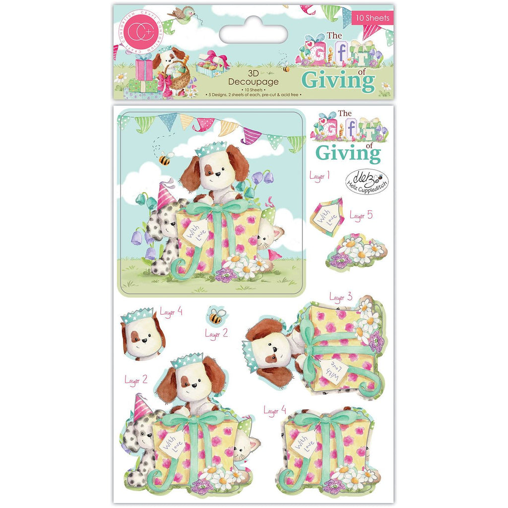 Craft Consortium THE GIFT OF GIVING 3D DECOUPAGE CCDPAK004