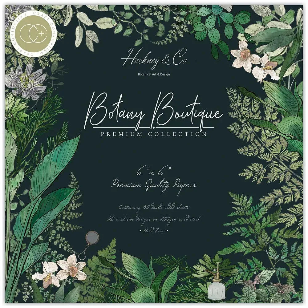 Craft Consortium Botany Boutique 6 x 6 inch Paper Pad ccppad045b