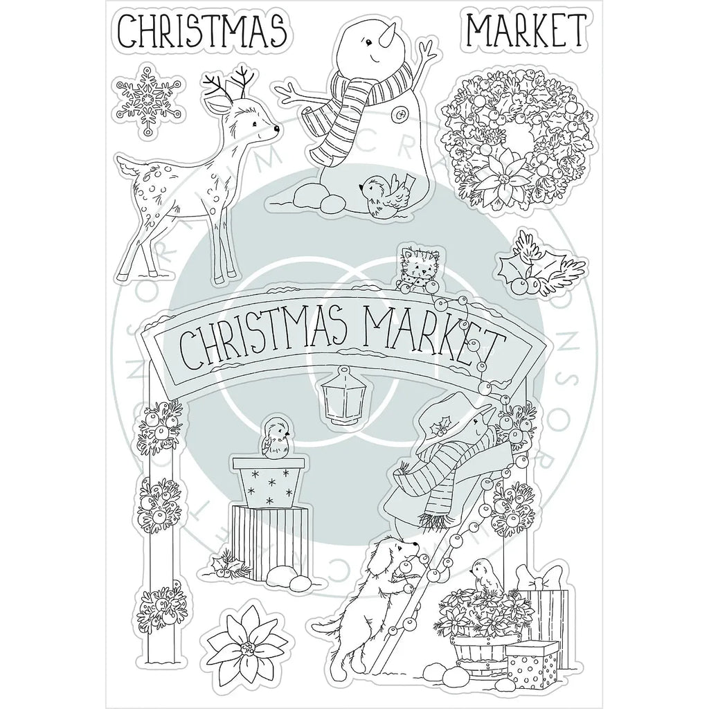 Craft Consortium Christmas Market Clear Stamps ccstmp094 product image