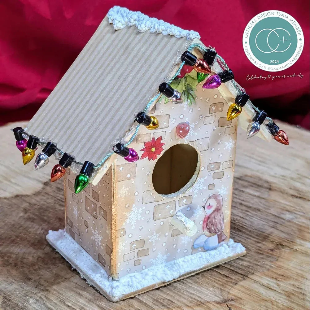 Craft Consortium Christmas Market Rub-ons Embellishment ccrubt008 birdhouse