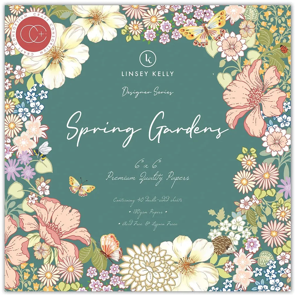 Craft Consortium Spring Gardens 6 x 6 inch Paper Pad ccdpad002b