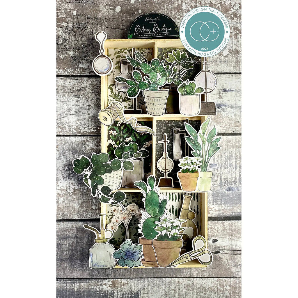 Craft Consortium Botany Boutique Chipboard Ephemera cceph011 wall hanging