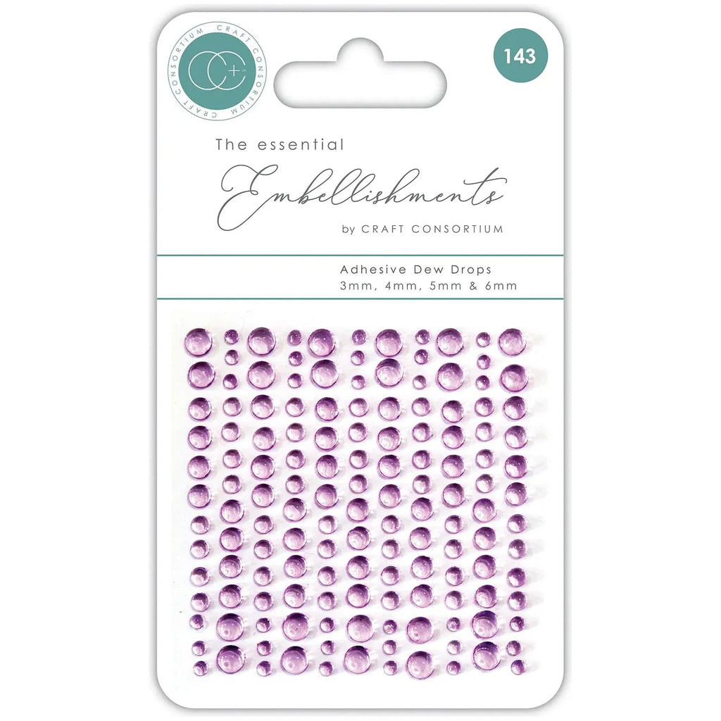 Craft Consortium Lilac Adhesive Dew Drops cedrop008