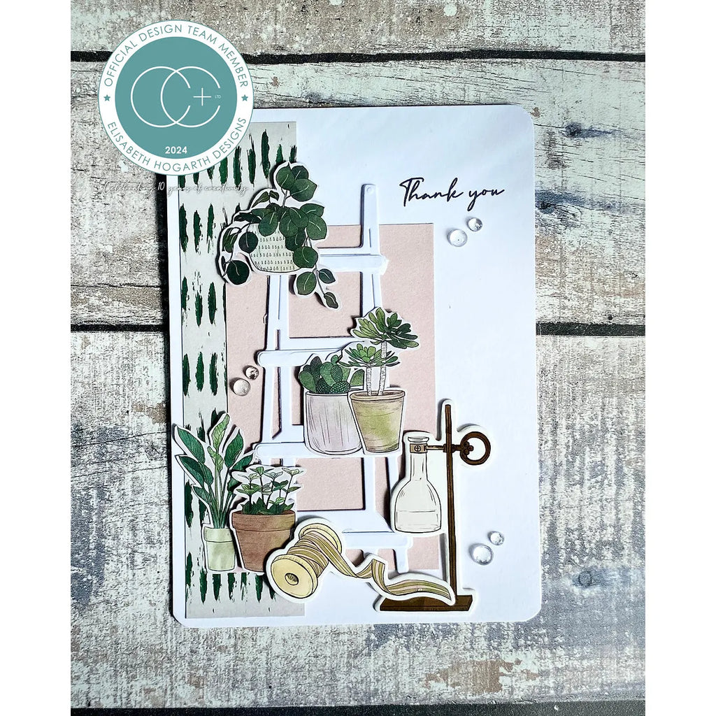 Craft Consortium Botany Boutique Chipboard Ephemera cceph011 thank you