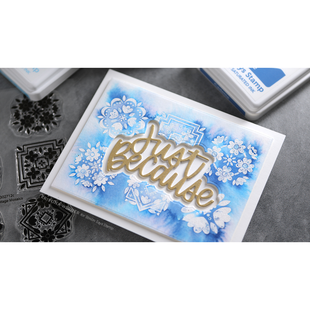 Trinity Stamps - Clear Photopolymer Stamps - Retro Snowflake Wrap Background