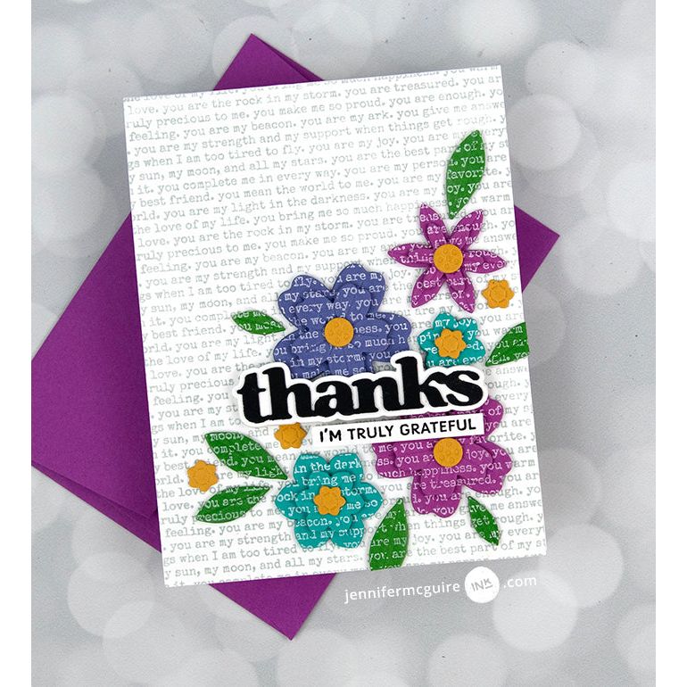 Altenew Sincere Sentiments Stamps ALT7961 thanks | color-code:ALT01