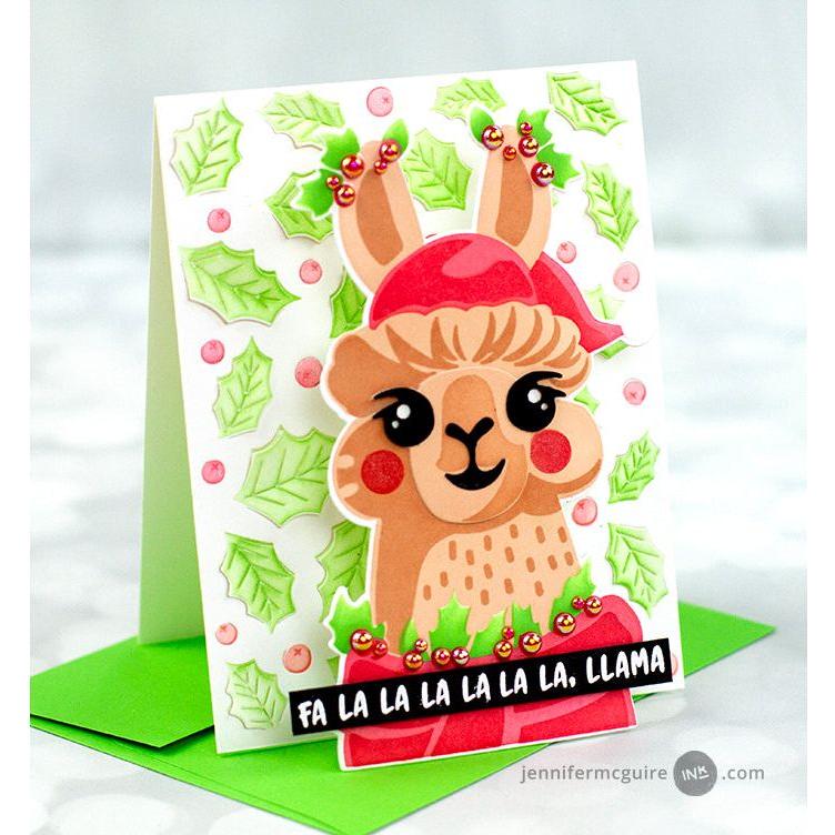 Waffle Flower Fa-la-La Llama Sentiments Clear Stamps 421787 cute llama | color-code:ALT01