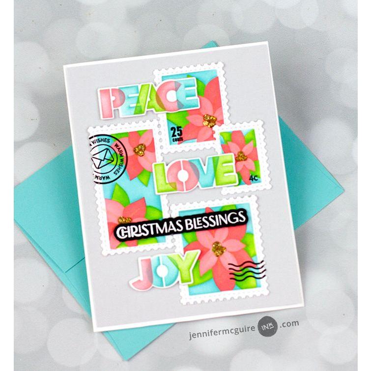 Waffle Flower Overlapping Christmas Words Matching Dies 421776 joy | color-code:ALT01