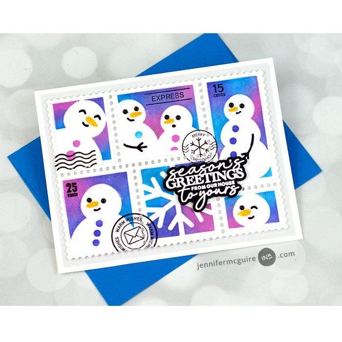 Waffle Flower Postage Collage North Pole Clear Stamps 421767 snowmen | color-code:ALT02