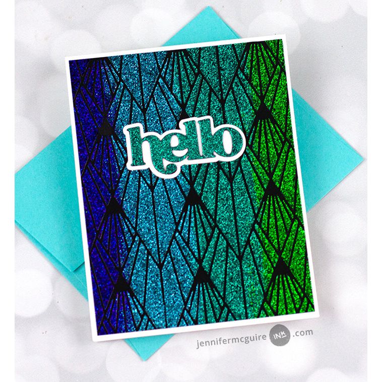 Ranger Simon Hurley Astro Paste Bundle of 9 Sparkly Hello Card | color-code:ALT02