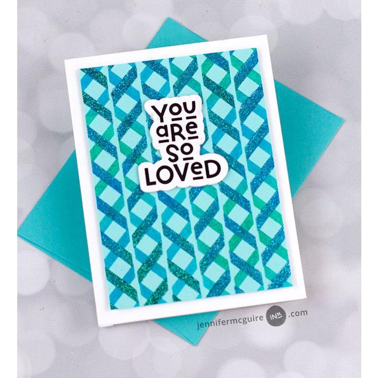 Ranger Simon Hurley Flip Flop Chevron 6 x 6 Stencil hus78739 So Loved Card | color-code:ALT01