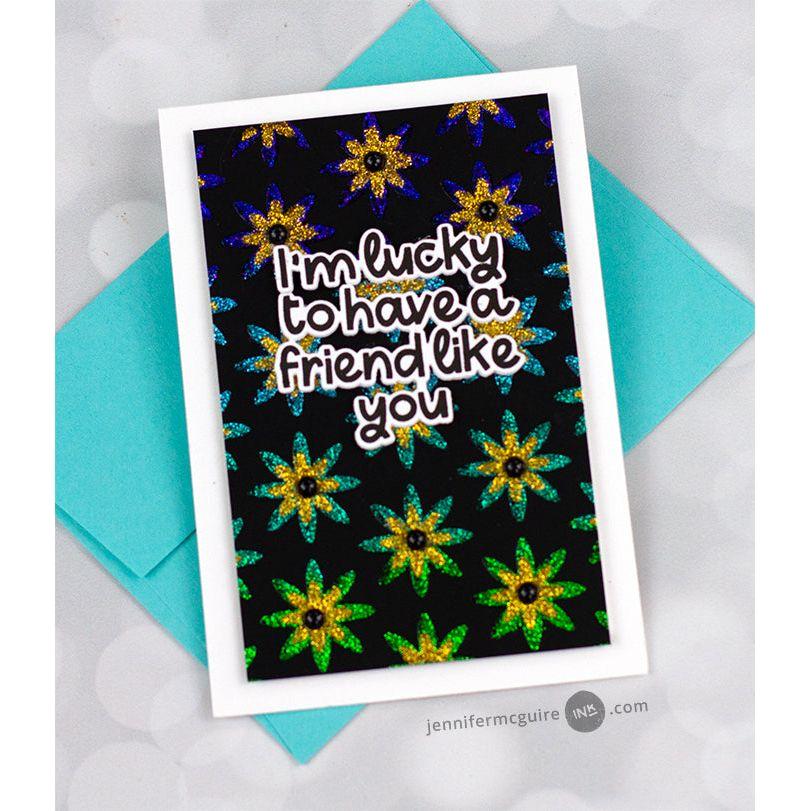 Tim Holtz Distress 8.5 x 11 Black Heavystock Ranger tda79293 Lucky Friend Card | color-code:ALT09