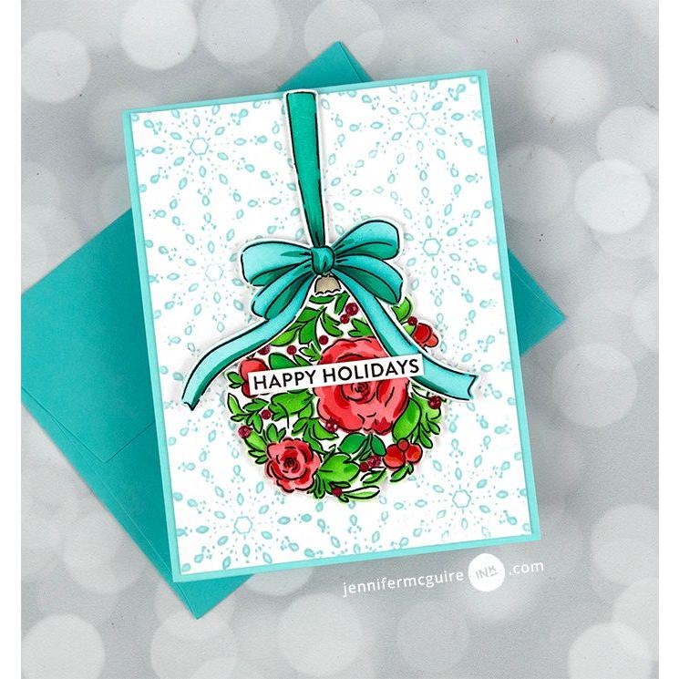 PinkFresh Studio Floral Bauble Stencil Set holidays | color-code:ALT01