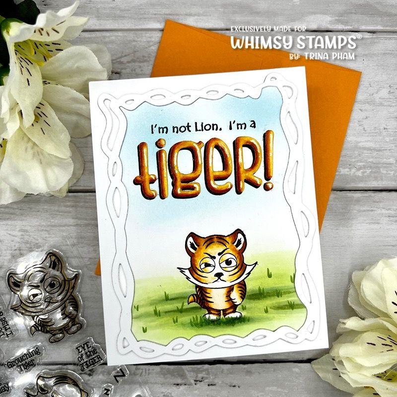 Whimsy Stamps Tabby Tigers Too Clear Stamps CWSD451 tiger