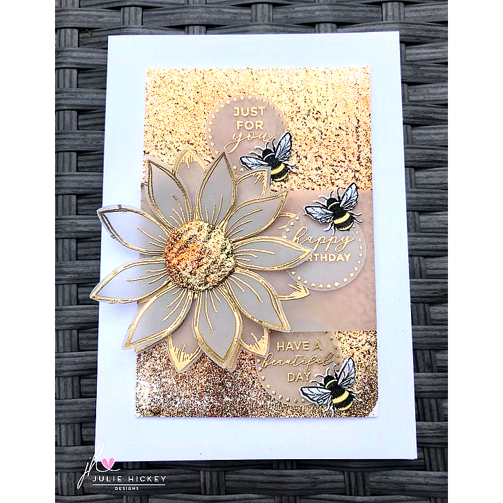 Julie Hickey Designs SUNFLOWER BEE Dies JHDCUT1007 happy b day