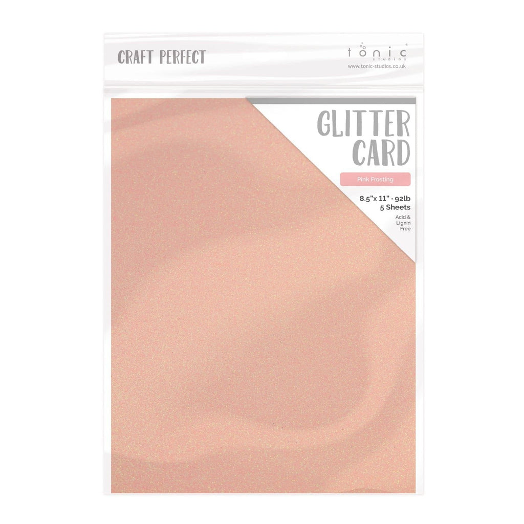 Tonic Pink Frosting 8.5 x 11 Glitter Cardstock 9975e