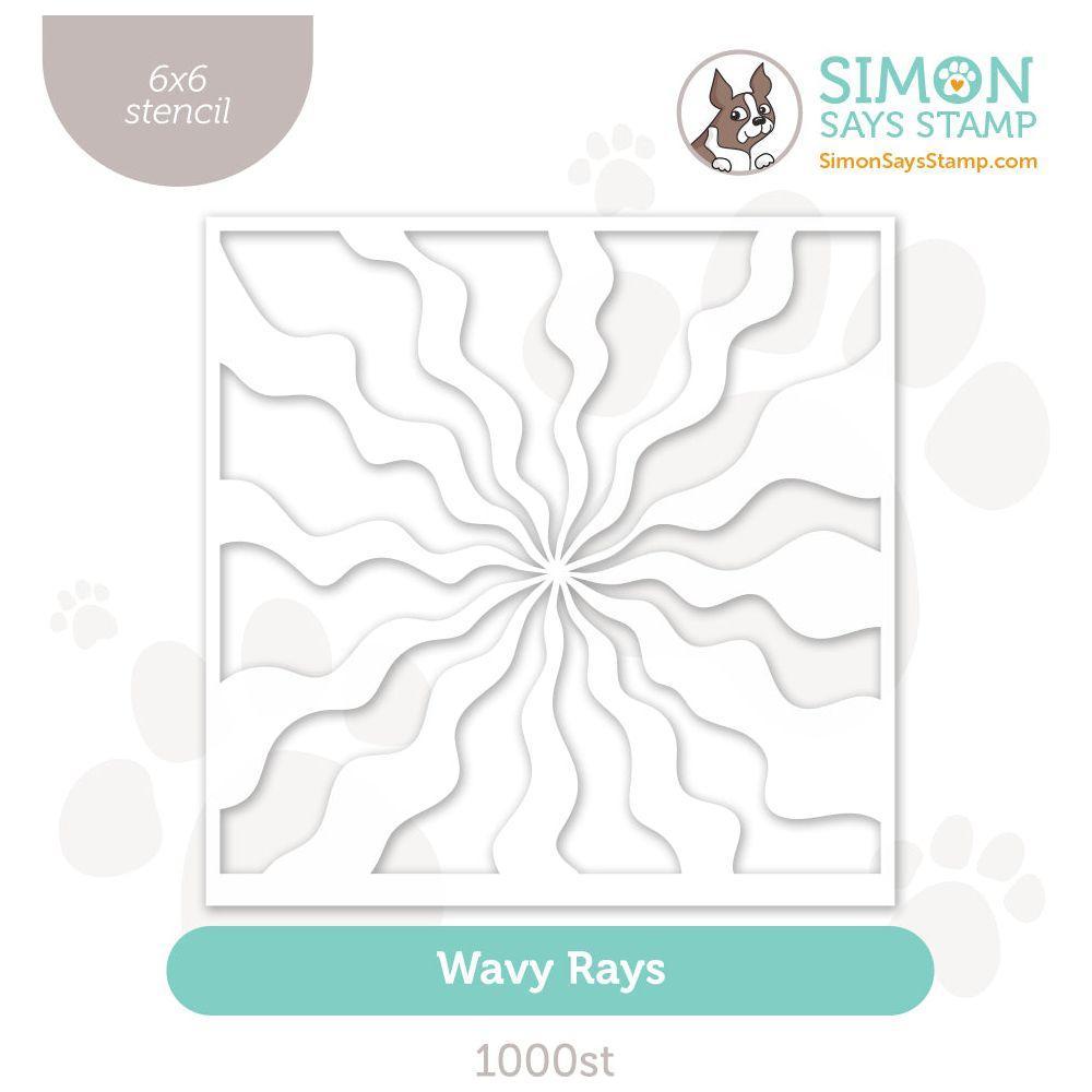 Simon Says Stamp Stencil Wavy Rays 1000st