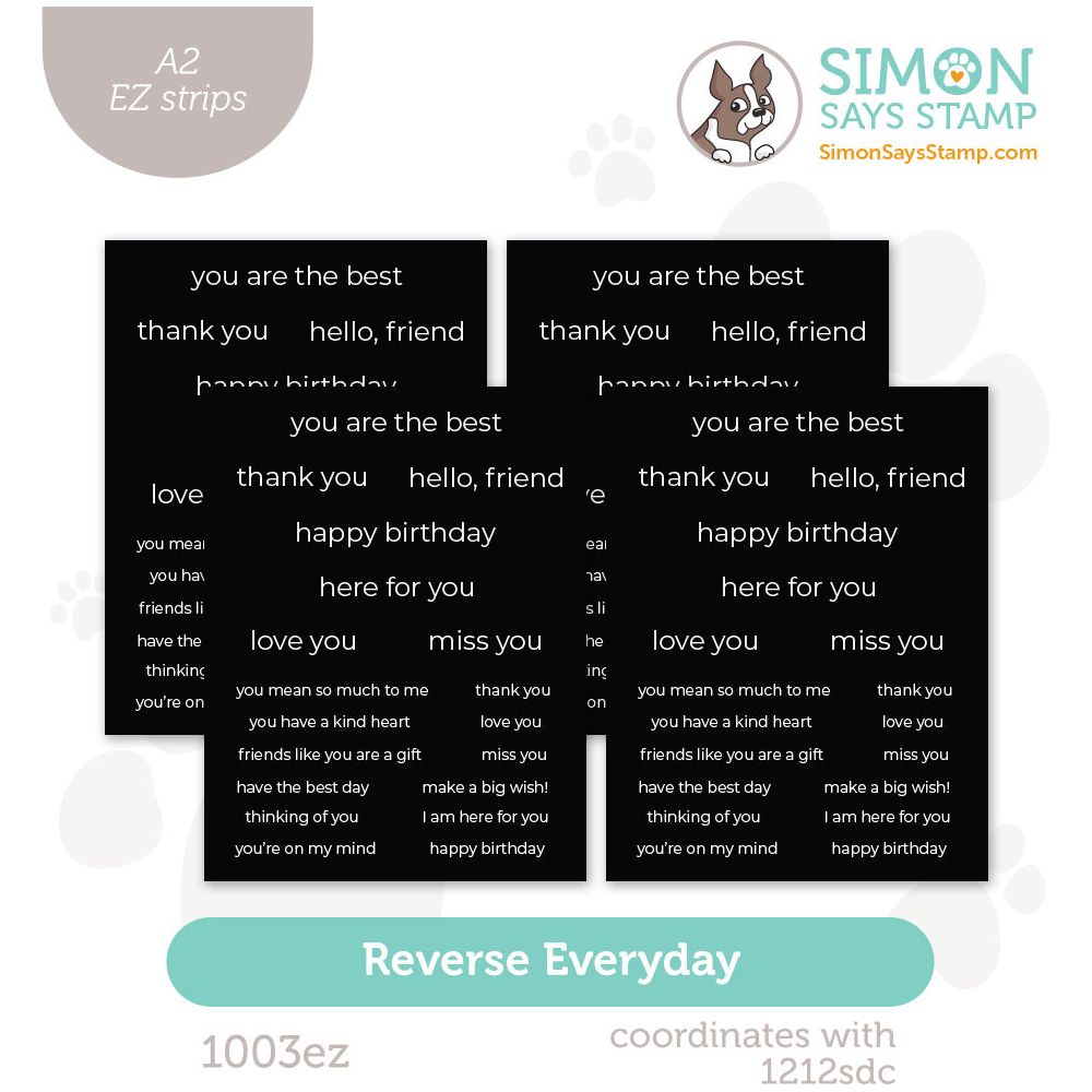 Simon Says Stamp Reverse Everyday EZ Strips 1003ez DieCember