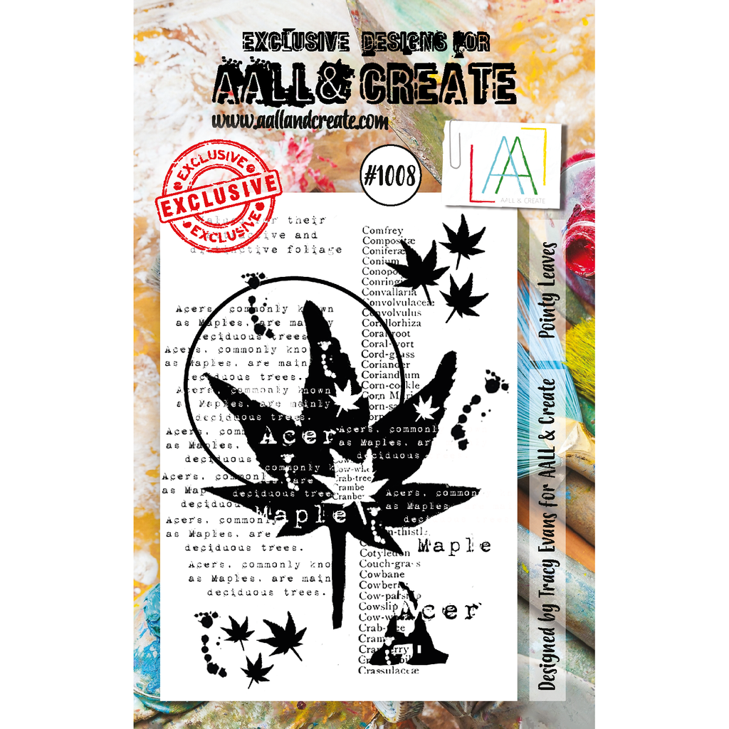 AALL & Create Pointy Leaves A6 Clear Stamps 1008