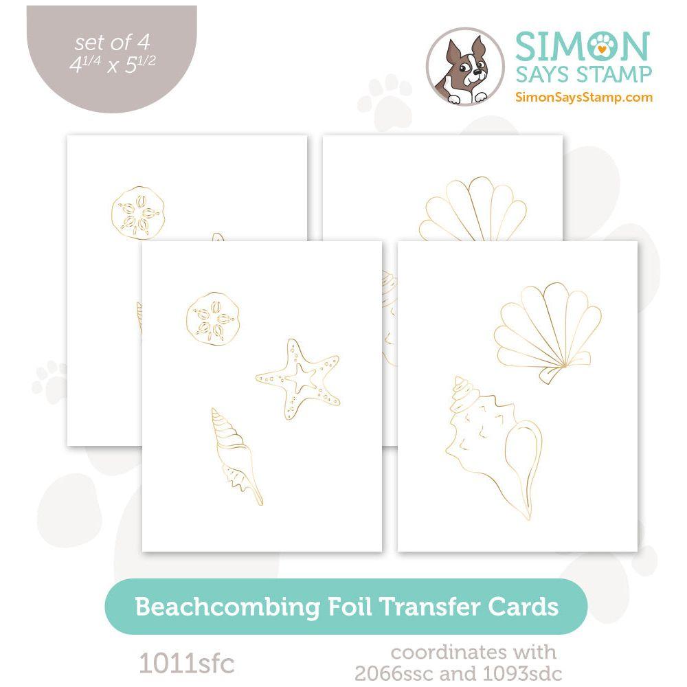 Simon Says Stamp Foil Transfer Cards Beachcombing 1011sfc