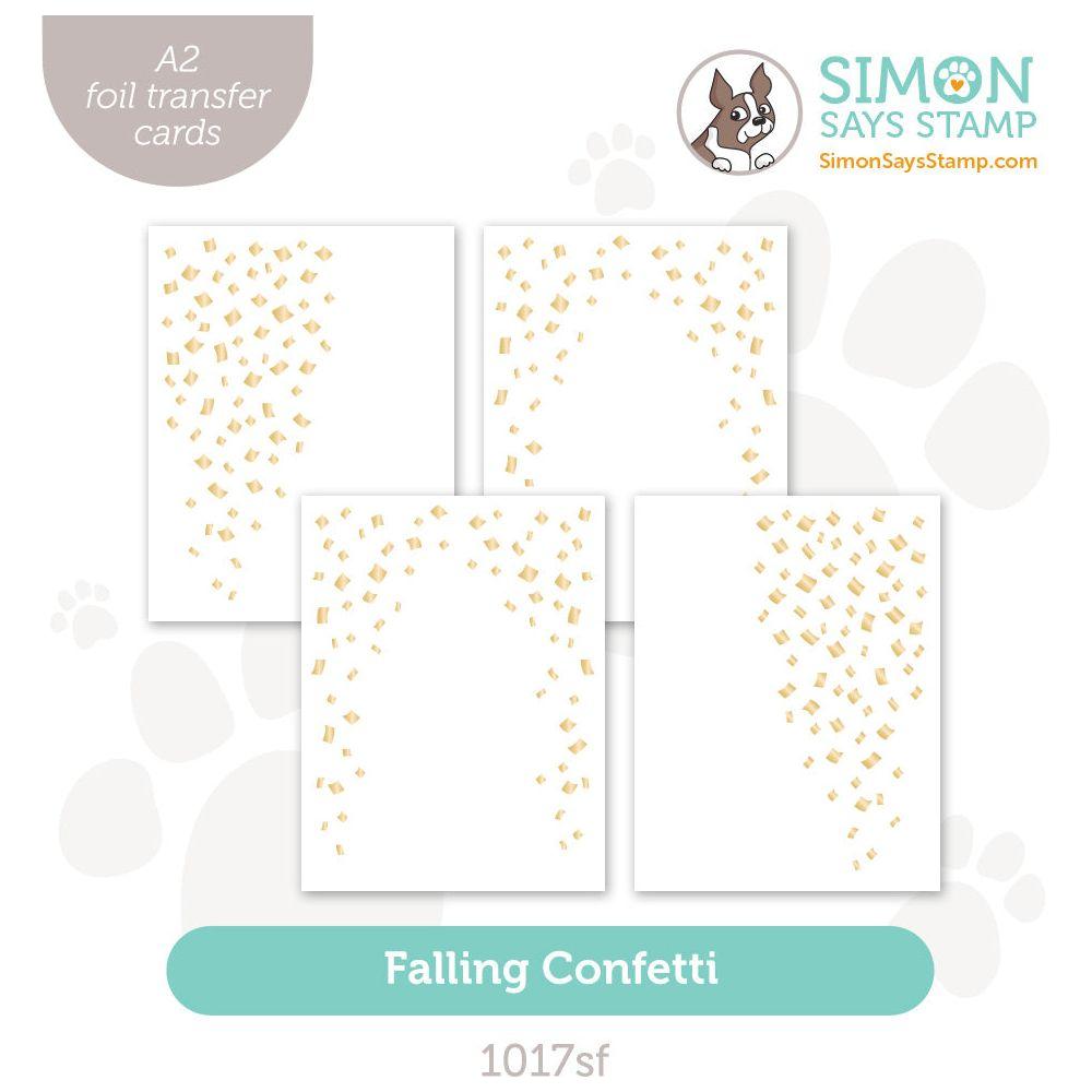 Simon Says Stamp Foil Transfer Cards Falling Confetti 1017sf Stamptember