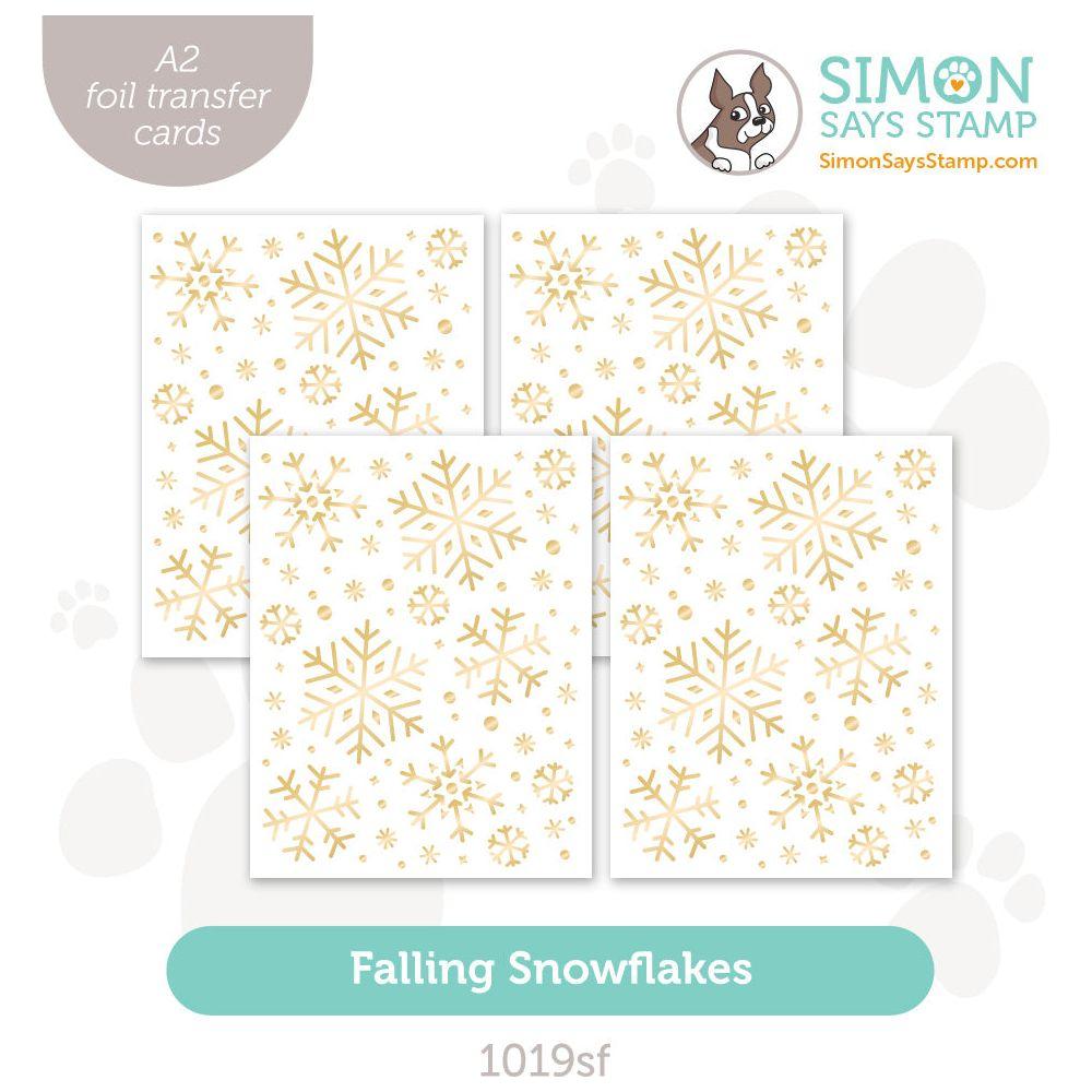 Simon Says Stamp Falling Snowflakes Foil Transfer Cards 1019sf Festive Fun