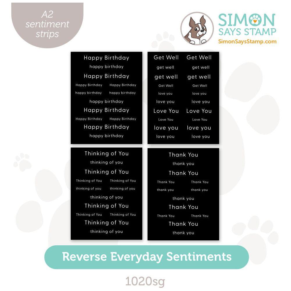 Simon Says Stamp Sentiment Strips Reverse Everyday Sentiments 1020sg Cheering For You