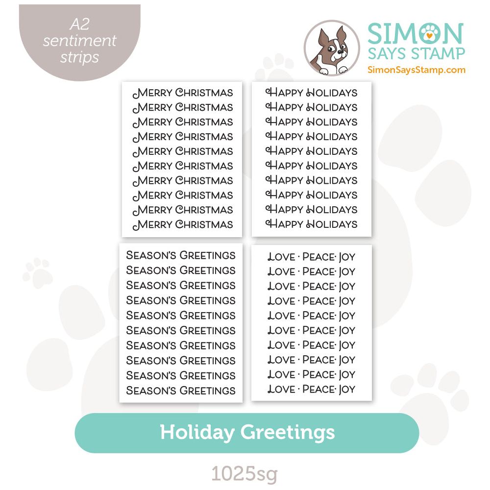 Simon Says Stamp Sentiment Strips Holiday Greetings 1025sg Stamptember