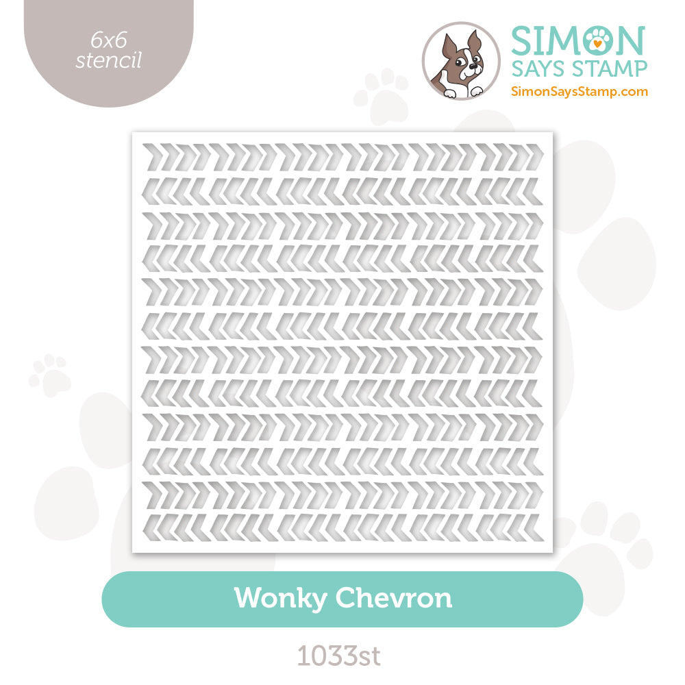 Simon Says Stamp Stencil Wonky Chevron 1033st Sunny Vibes
