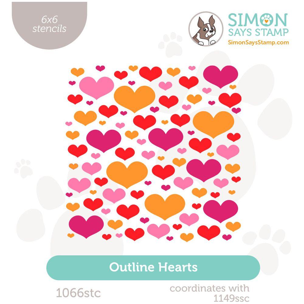 Simon Says Stamp Outline Hearts Stencil Set