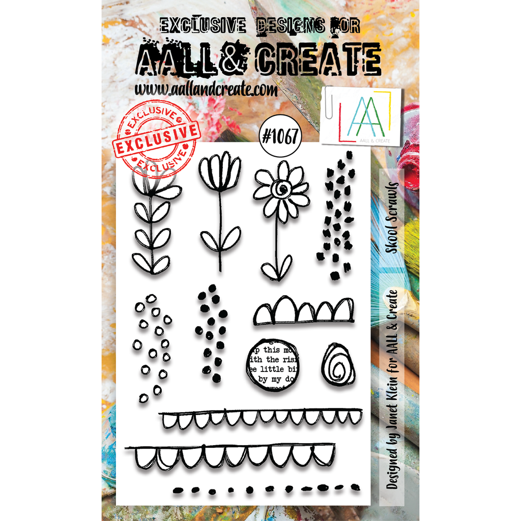 AALL & Create Skool Scrawls A6 Clear Stamps 1067