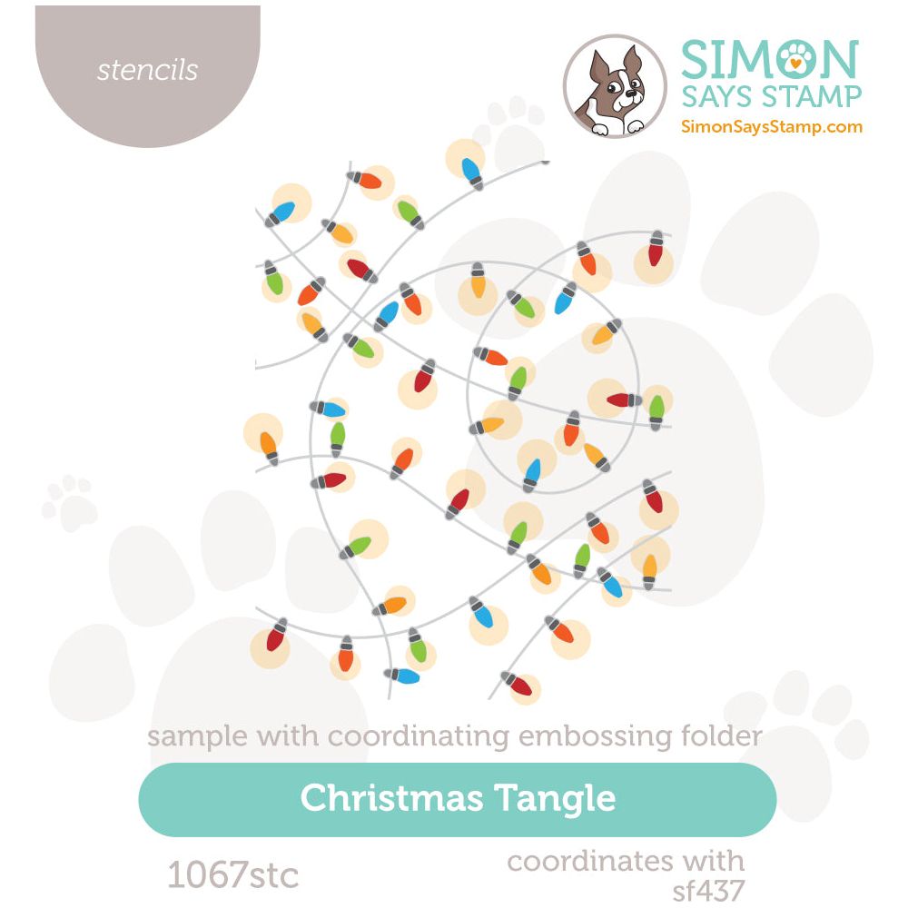 Simon Says Stamp Stencils Christmas Tangle 1067stc Sweet Wishes